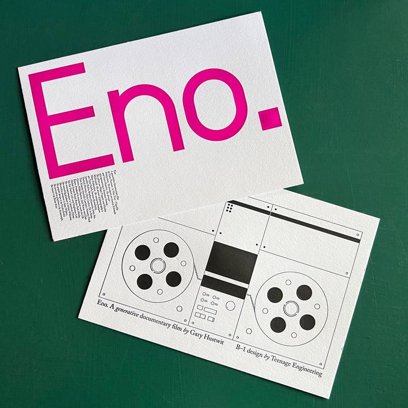 Experimente Brian Eno como nunca antes neste documentário inovador de Gary Hustwit. Utilizando software inovador, cada exibição oferece uma jornada cinematográfica única pela vida e obra do icônico músico e artista.