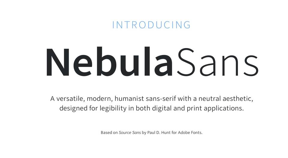 No cenário em constante evolução do design digital, a busca pela fonte perfeita — que equilibre estética, legibilidade e versatilidade — é perpétua. E é assim que vou apresentar a NebulaSans, uma fonte sem serifa humanista moderna, pronta para se tornar a escolha ideal para designers que buscam uma voz neutra, porém distinta.