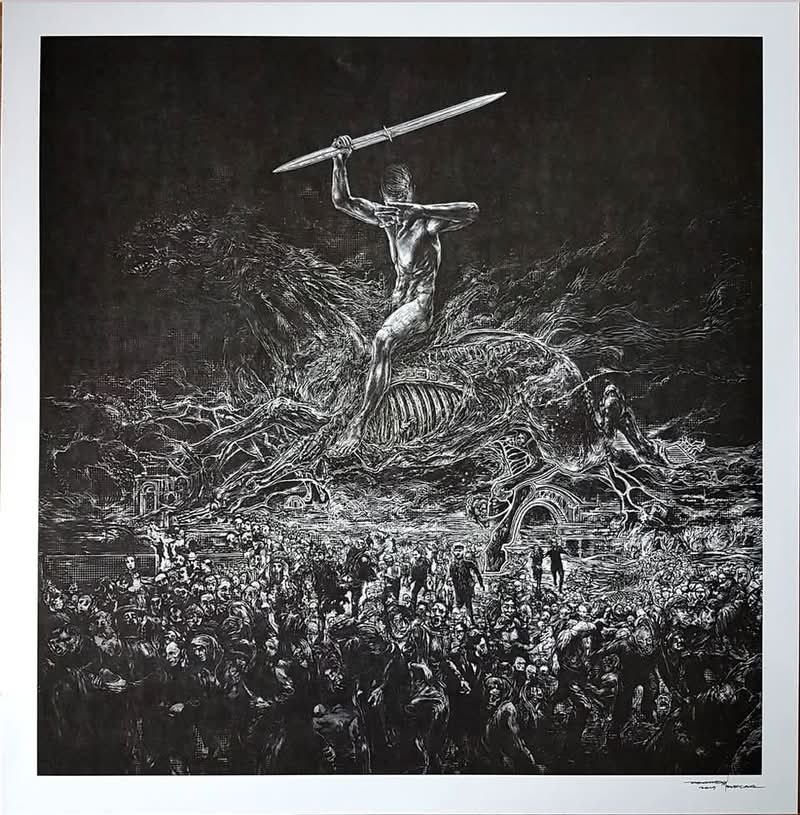Para bandas como Watain, Ghost e Mayhem, cuja música frequentemente explora temas de misticismo, ocultismo e narrativas históricas, o estilo de Zbigniew M. Bielak é um encontro visual perfeito. Sua capacidade de traduzir conceitos líricos e musicais complexos em imagens e historicamente ressonantes acabou fazendo com que seu trabalho fosse cobiçado por muitas bandas. 