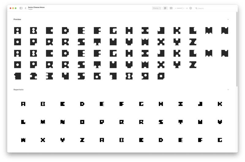 No mundo em constante expansão do design digital, uma nova fonte está chamando a atenção de designers e amantes de queijo. E eu gostei tanto desse trabalho que eu precisei escrever um artigo aqui. Então, estou aqui para apresentar vocês para a Swiss Cheese Mono, uma fonte tão peculiar e memorável quanto seu nome. Criada pelo consultor de branding e autor Rob Meyerson, esta fonte sem serifa e mono espaçada é uma ode ao clássico queijo suíço, completa com “furos” circulares que lhe conferem uma aparência divertida e mais do que porosa.