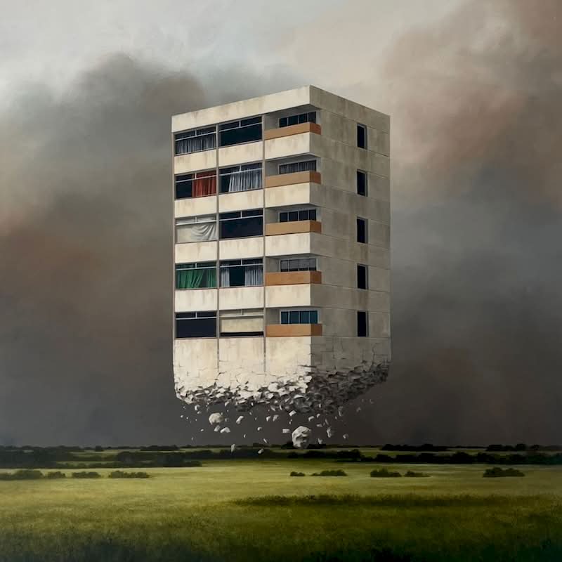 Quando você olha para uma das pinturas de Lee Madgwick pela primeira vez, você pode sentir uma estranha mistura de inquietação e conforto. E eu não sei direito como descrever isso, mas foi assim que decidi precisar escrever sobre seu trabalho por aqui. 