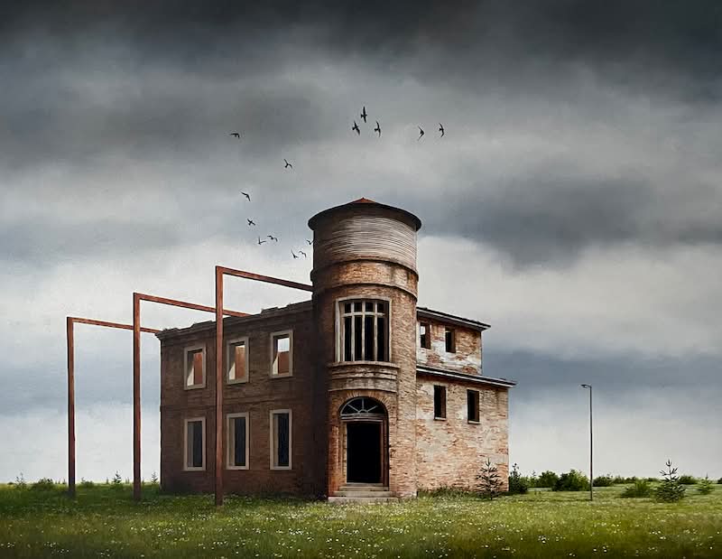 Quando você olha para uma das pinturas de Lee Madgwick pela primeira vez, você pode sentir uma estranha mistura de inquietação e conforto. E eu não sei direito como descrever isso, mas foi assim que decidi precisar escrever sobre seu trabalho por aqui. 