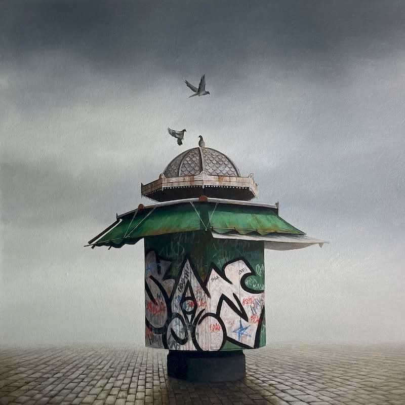 Quando você olha para uma das pinturas de Lee Madgwick pela primeira vez, você pode sentir uma estranha mistura de inquietação e conforto. E eu não sei direito como descrever isso, mas foi assim que decidi precisar escrever sobre seu trabalho por aqui. 