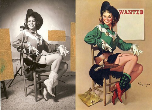Algumas fotos que ajudaram na criação de todos aqueles desenhos de Pin-Ups que vocês tanto gostam. Aqui dá para ver o Antes e Depois dessas ilustrações de um jeito bem legal.
