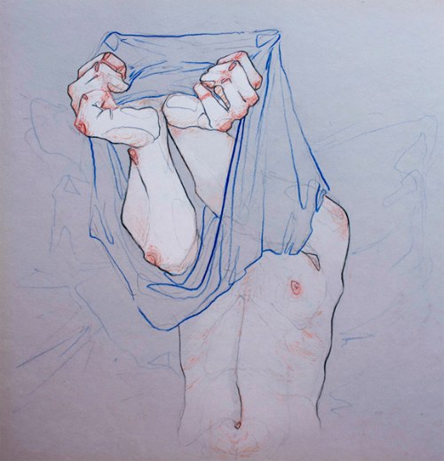 Adara Sanchez Anguiamo nasceu em Sevilha, em 1987, e desde sempre ela anda para todos os lados com lápis nas mãos. Ficando bem difícil de saber quando foi que ela começou a desenhar. Tanto que ela acredita que aprendeu a desenhar ao mesmo tempo que aprendeu a contar e a ler. Por isso e mais detalhes que gostei tanto desse projeto chamado Take Your Clothes Off que você pode ver logo abaixo.