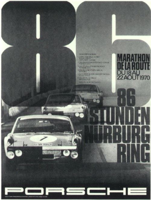 Vocês precisavam estar aqui comigo quando me deparei com essa série de Vintage Porsche Racing Posters. Afinal, não é todo dia que me deparo com uma coleção de exemplos de design gráfico tão interessante e especial quanto essa.