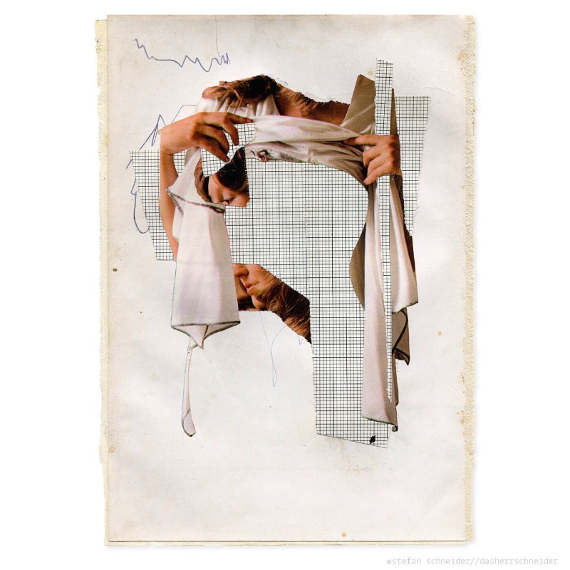 Dasherrschneider é o nome que Stefan resolveu adotar para seu trabalho de colagens. Baseado em Berlin, o artista trabalha criando colagens manuais inspiradas pelo visual de revistas, jornais e fotografias antigas.