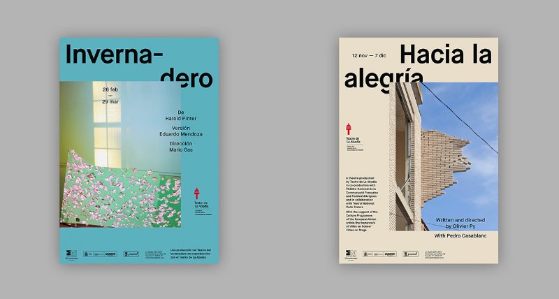 Aqui vocês podem ver os posters da temporada de 2014-2015 do Teatro de La Abadía criado pelo pessoal do estúdio Tres Tipos Gráficos, lá de Madrid. O apelo da direção de arte foi focado no lado fotográfico do design gráfico e cada peça era representada com uma fotografia.