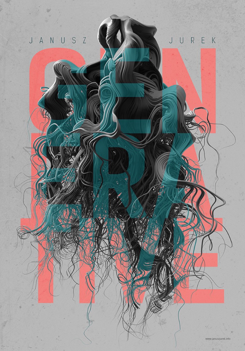 Janusz Jurek é um designer e artista polonês cujo trabalho mistura renderizações tridimensionais abstratas com design gráfico. Criando assim um visual bem diferente e para lá de interessante. O que mais me chamou a atenção no trabalho do Janusz Jurek foi a forma com a qual ele trabalha com suas estranhas renderizações e usa delas para criar formas na frente dos nossos olhos.