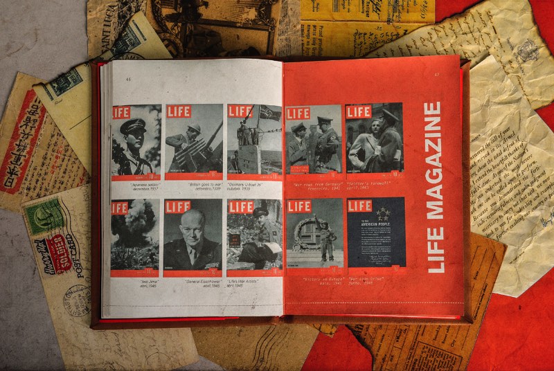 Linhas de guerra 1933-45 é o nome desse livro objeto criado pelo estudante de design Gustavo Vitulo como projeto final no curso de Design Gráfico da UEMG. O objetivo do trabalho foi de refletir sobre a influência da Segunda Guerra Mundial na história do design editorial e gráfico. 