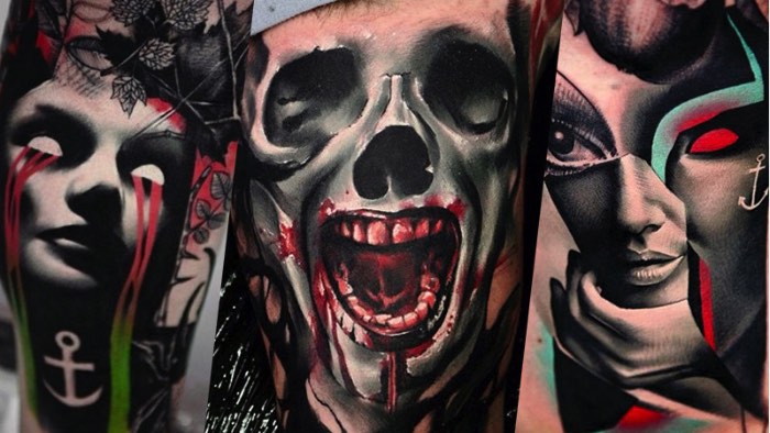 As tatuagens de Timur Lysenko parecem ter sido feitas para os amantes das artes negras e para os fãs da estética gótica. Se essa descrição encaixa bem no estilo de tatuagens que você tem, ou gostaria de ter, tenho certeza de que vocâ vai adorar as imagens aqui.