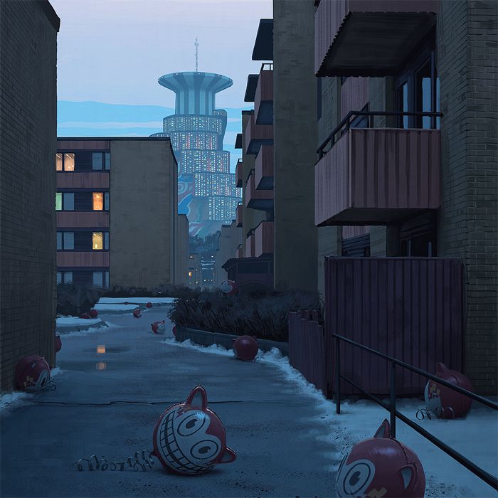 Observar o portfólio do Simon Stalenhag é como fazer uma viagem no tempo para um futuro possível. Um futuro tão possível que, algumas vezes, parece ser algo do nosso dia a dia. Essa sensação é a que eu tive enquanto passava os olhos por dezenas de ilustrações que mostram cenários hiper realistas de paisagens escandinavas. São nessas paisagens que a ficção científica passa a existir, seja através de robôs que se misturam a elementos orgânicos ou mesmo veículos voadores que já viram dias melhores.