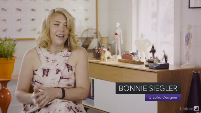 Bonnie Siegler é uma designer americana que fez seu próprio caminho, sua carreira. E ela fez isso quebrando todas as regras do design. Ela começou sua carreira na MTV, no início dos anos oitenta, com uma ligação para a empresa e uma oferta de trabalho. Foi assim que tudo começou. 