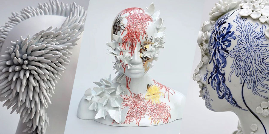 Trabalhando com grandes tópicos como o diálogo entre a tradição e a modernidade, a conexão entre a natureza e a humanidade e a oposição entre a vida e a morte você vai encontrar o trabalho de Juliette Clovis. Essa artista contemporânea francesa nascida em 1978 em Poitiers, na França, anda explorando os temas acima com cerâmica de um jeito fora do comum.