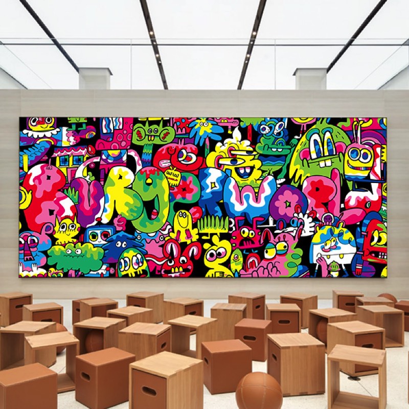 Jon Burgerman é um artista britânico baseado em Nova Iorque cujo trabalho é uma mistura de brincadeira improvisada com desenhos mais do que coloridos. Seu portfólio é cheio do que muita gente diria que são rabiscos e ele mesmo assume que seu estilo de ilustração é composto disso, vindo de Doodle em inglês.