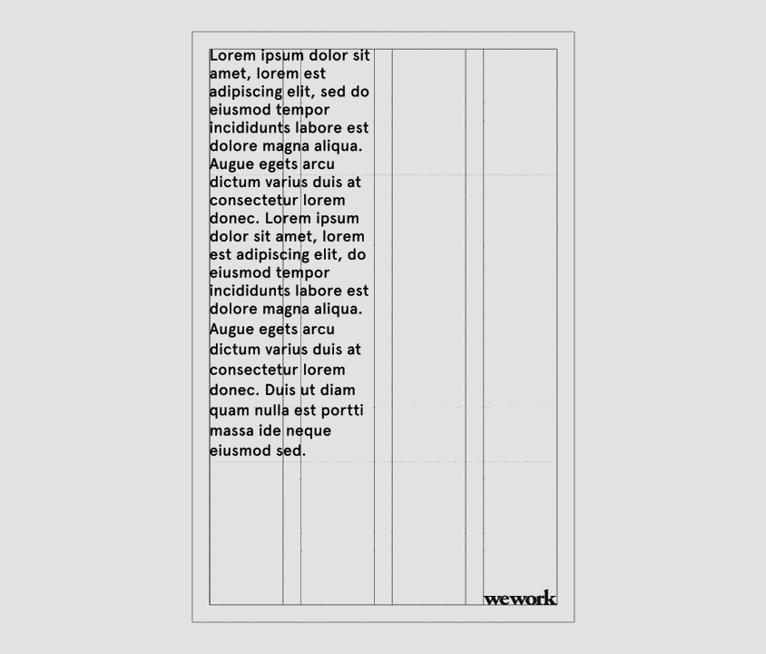 FrameWork é o nome do design system que foi criado pelo pessoal da Gretel. Tudo isso foi desenvolvido com a ideia de facilitar o trabalho dos designers da WeWork pelo mundo e para criar uma estética mais homogênea e que refletisse os valores da empresa. 