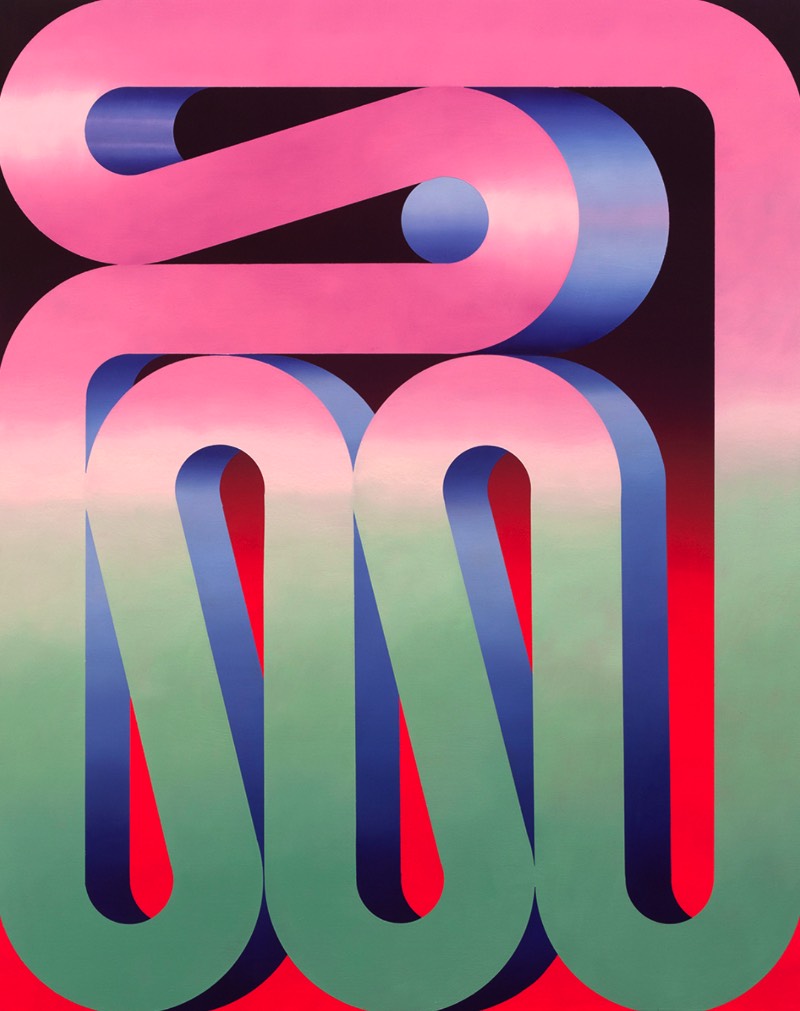 Dan Perkins é um artista norte-americano baseado no Brooklyn que cria trabalhos geométricos abstratos que incorporam elementos de pintura minimalista com gradientes coloridos. Visualmente falando, suas pinturas tem pitadas de algo lúdico e foi isso que capturou minha atenção quando deparei com seu portfólio pela primeira vez. 