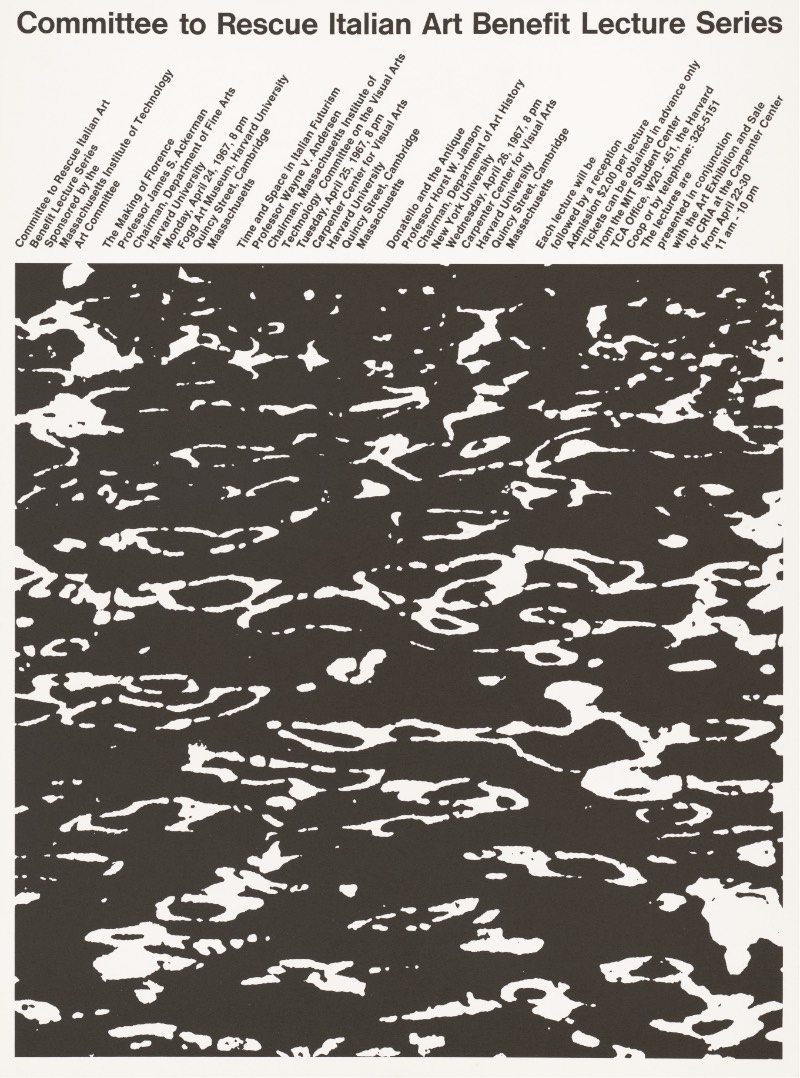 O foco do meu interesse no trabalho de posters de Dietmar Winkler vem de um instante histórico onde ele trabalhou no Escritório de Serviços de Design do MIT. Entre 1968 e 1970, ele ajudou a desenvolver uma linguagem visual diferenciada para o Instituto de Tecnologia de Massachusetts e essa estética se tornou tão reconhecida que redefiniu a recepção do mesmo como instituição educacional.