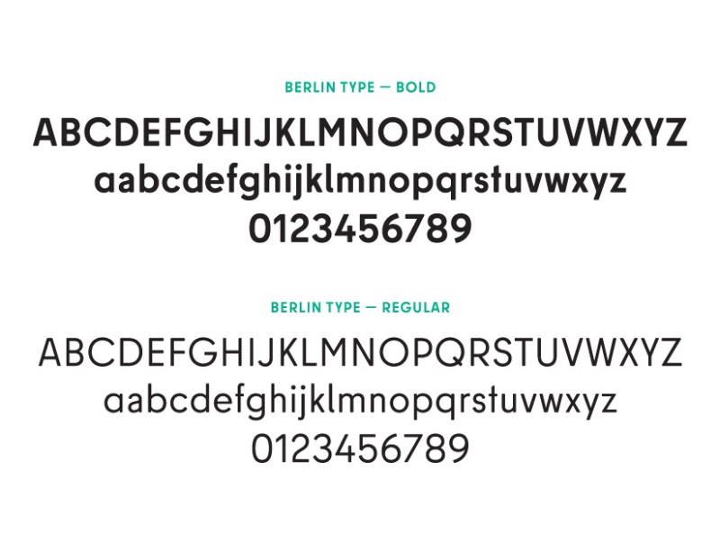 Quando Berlim recebeu uma nova identidade visual corporativa, criação da Jung von Matt, o pessoal da HvD Fonts ficou responsável pelo trabalho tipográfico e foi assim que uma nova tipografia para Berlim se tornou realidade. Esse deve ser um desafio complicado para todo a categoria de designer já que esse projeto precisa representar o presente e o passado da cidade, enquanto represente o talento e a diversidade do local.