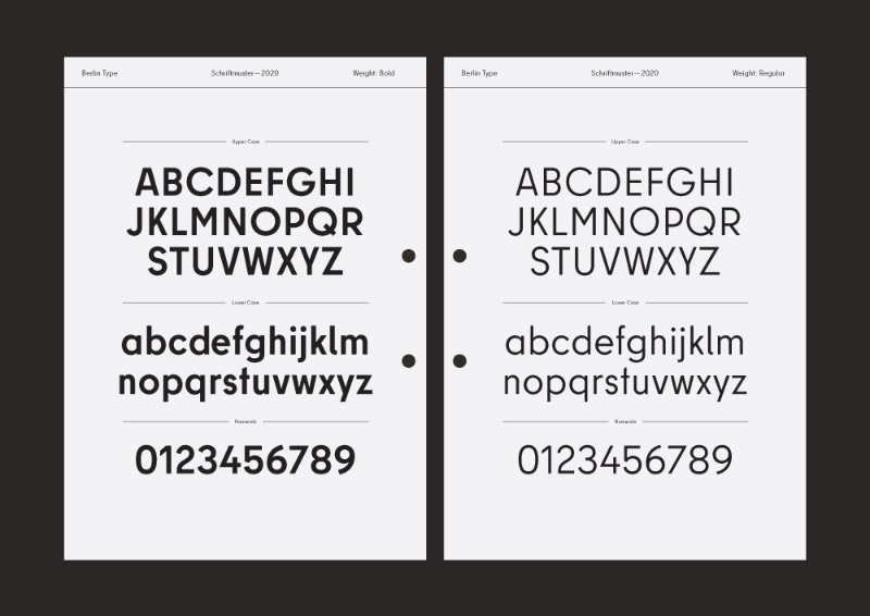Quando Berlim recebeu uma nova identidade visual corporativa, criação da Jung von Matt, o pessoal da HvD Fonts ficou responsável pelo trabalho tipográfico e foi assim que uma nova tipografia para Berlim se tornou realidade. Esse deve ser um desafio complicado para todo a categoria de designer já que esse projeto precisa representar o presente e o passado da cidade, enquanto represente o talento e a diversidade do local.