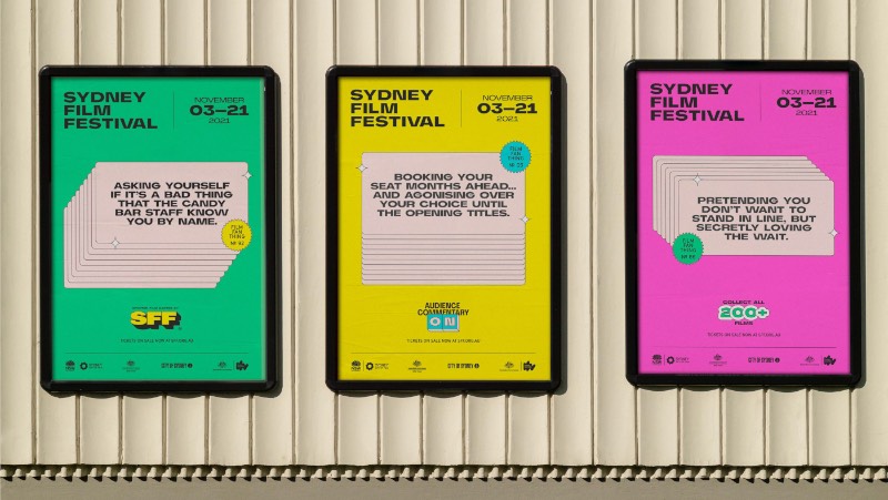 Em 2019, o pessoal da agência For The People trabalhou com o Sydney Film Festival para um desenvolvimento de marca, focando no amor pelo cinema que o festival celebra e cultiva todos os anos.