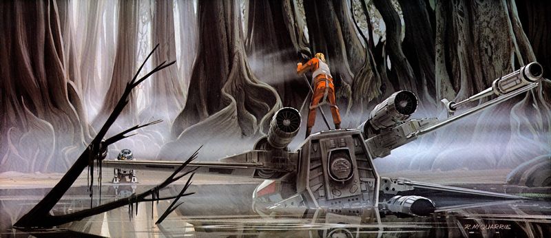 Um ponto interessante sobre essa influência visual no mundo de Guerra nas Estrelas é que Ralph McQuarrie sempre afirmou que as suas ilustrações não foram feitas para o público em geral. Se esse fosse o caso, ele teria finalizado as imagens de uma forma melhor. 