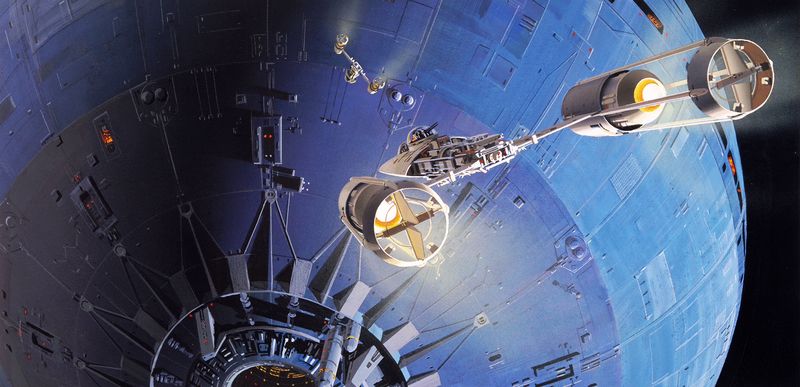 Ralph McQuarrie foi o designer que trabalhou com o conceito visual que George Lucas visualizou para Guerra nas Estrelas. O seu trabalho futurista impressionou o diretor e ele acabou a convidar o artista para trabalhar com os primeiros estágios da produção do filme, isso tudo ainda em 1975. 