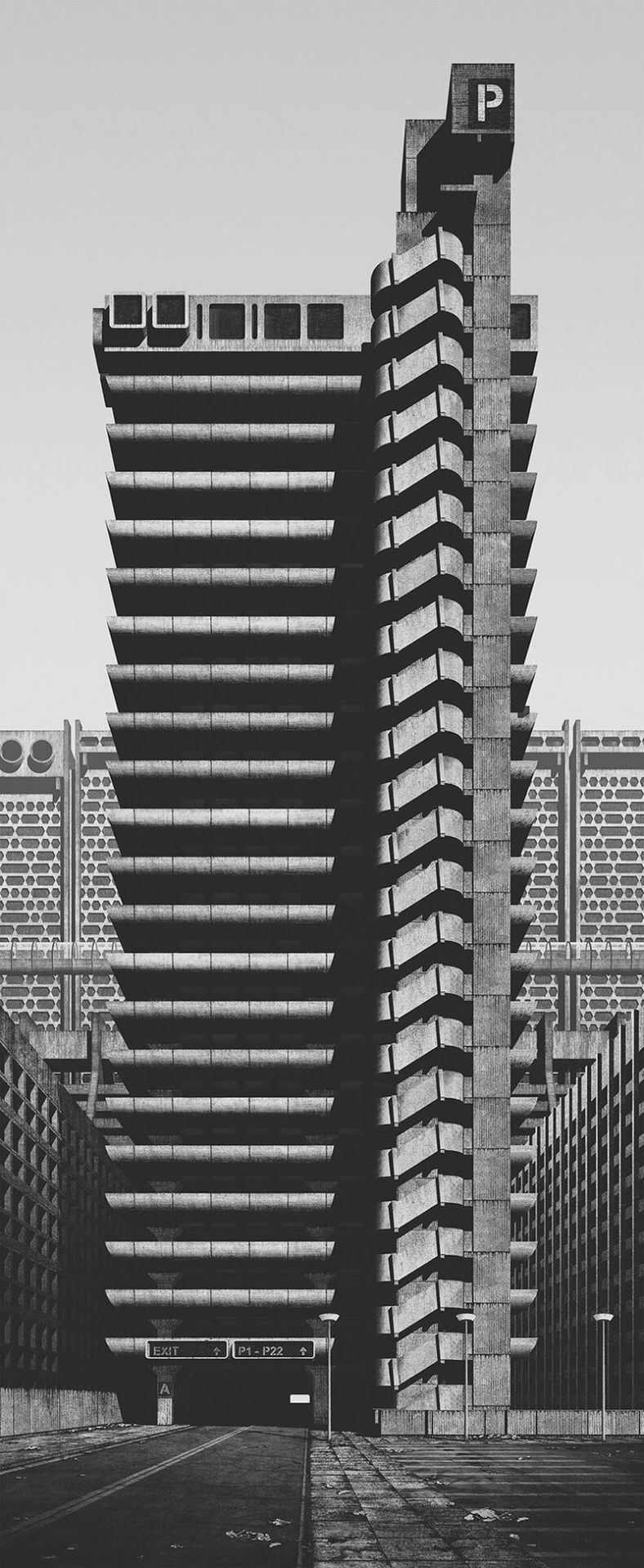 Em 1975, J.G. Ballard escreveu um livro onde o autor descreve uma nova realidade social onde todos vivem em arranha-céus sem emoção e imune as pressões da vida. Foi a pensar nisso que o designer Clemens Gritl resolveu criar uma série de imagens que recebeu o nome de A Future City From The Past.