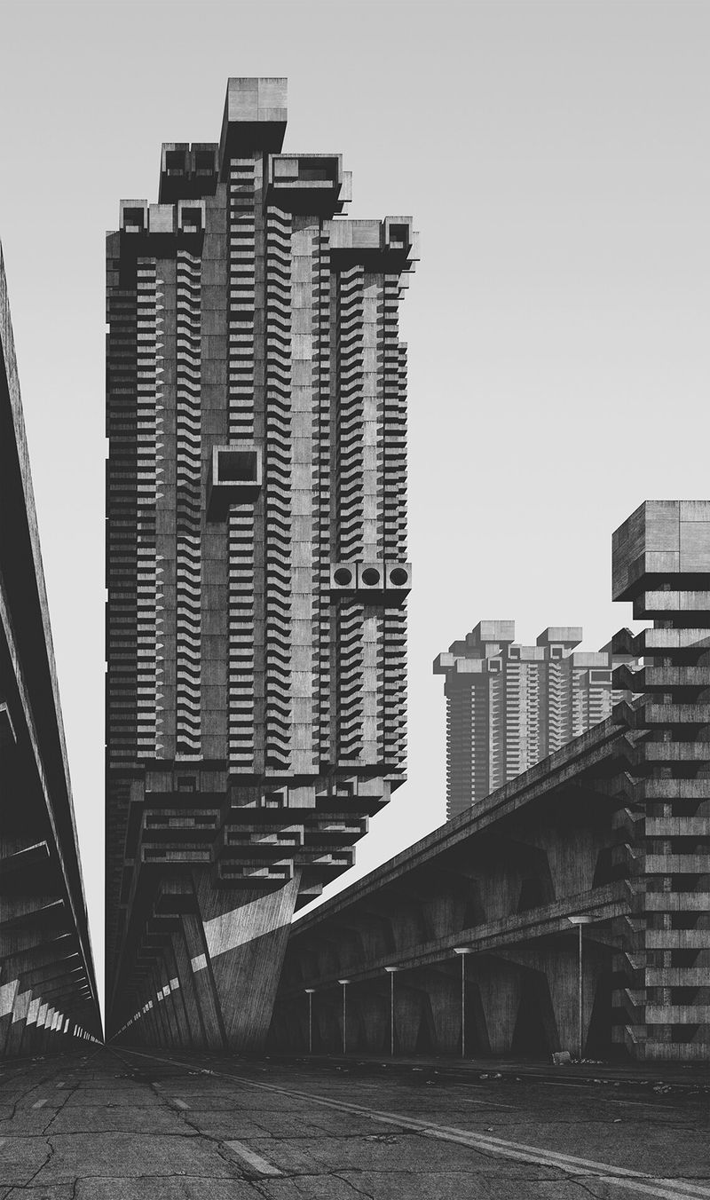 Nesse romance de J.G. Ballard, ele pinta um quadro sombrio e distópico. A presença de uma estrutura arquitetônica que cria uma atmosfera de tensão social é uma visão interessante e acabou levando a criação de uma série de imagens que representam uma distopia urbana agressiva. Uma visão urbanista mistificadora cuja referência visual vem com grande influência do brutalismo. 
