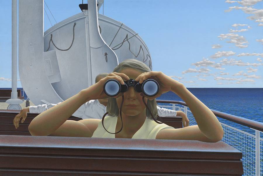 Alex Colville é o nome de um artista canadense que ficou conhecido por transcender o mero realismo nas suas obras de arte. Assim, ele acabou alinhando-se mais com o um movimento artístico conhecido como Precisionismo da década de 1930 do que com o fotorrealismo tradicional.